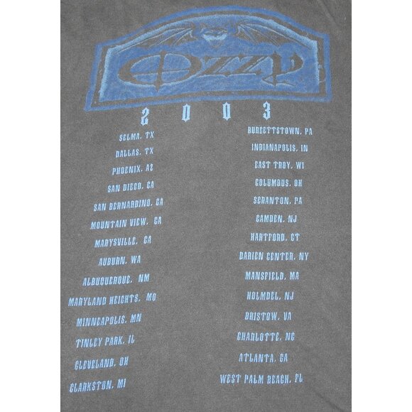 2003 Ozzy Osbourne T-Shirt You Can't Kill Rock And Roll US tour XL Black Sabbath - Picture 7 of 11